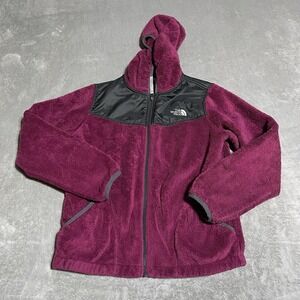 The North Face Jacket Girls Large Hooded Fleece Full Zip Outdoors Coat Active